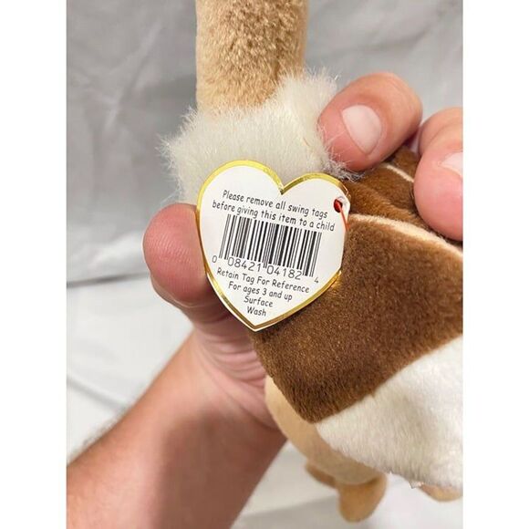 1997 Ty Beanie Baby STRETCH the Ostrich Bird Plush Toy 10 X 5.5 Inch - Picture 8 of 10